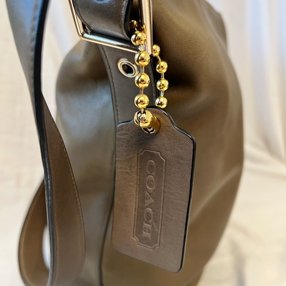 Coach Bleecker Leather Bag 32282 – Large Slouchy Bucket / Duffle – Olive Green - Picture 5 of 13